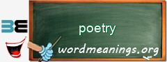 WordMeaning blackboard for poetry